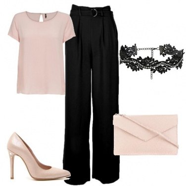 Outfit Cipria e nero