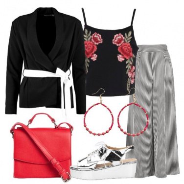 Outfit Righe e fiori