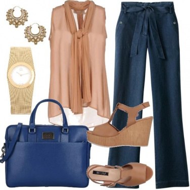Outfit Jeans col fiocco