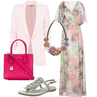 Outfit Metti il blazer sul vestito lungo