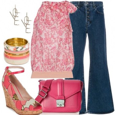 Outfit Jeans a campana