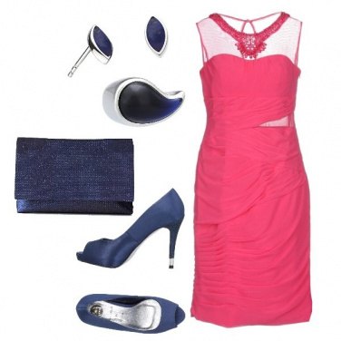 Outfit Fucsia e blu