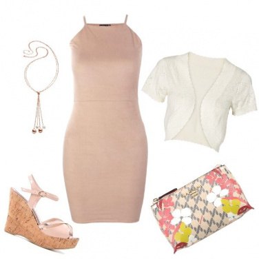 Outfit Tubino rosa pesca