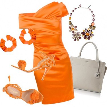 Outfit Il tubino arancio