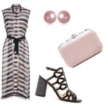 Outfit Elegante con un tocco di rosa