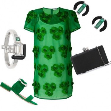 Outfit Cerimonia in verde