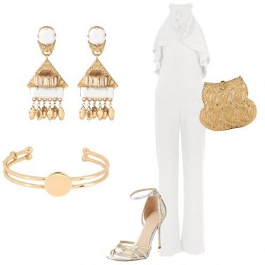 Outfit Bianco e oro