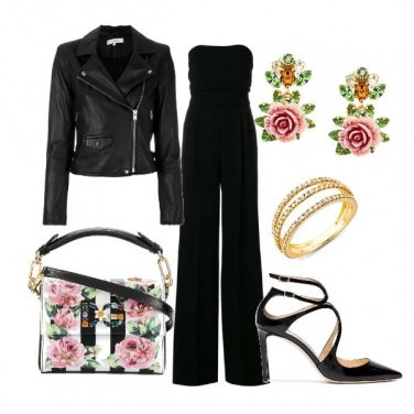 Outfit Flower and leather