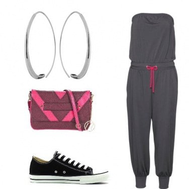 Outfit Jumpsuit con scollo a fascia