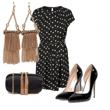 Outfit Pois e oro