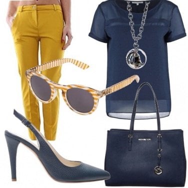 Outfit Blu e giallo