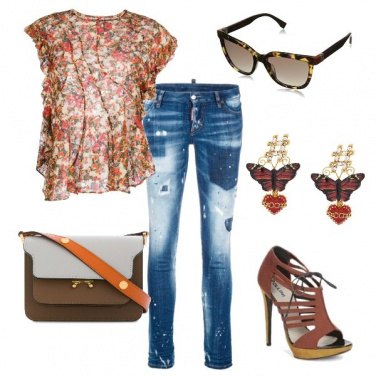 Outfit Fiori e farfalle
