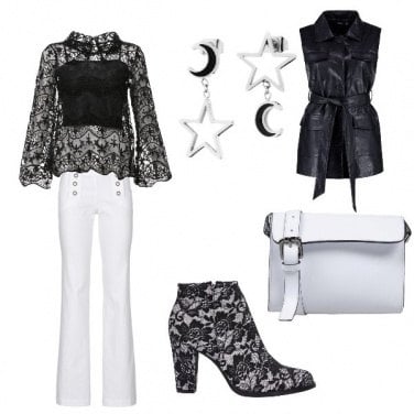 Outfit Pizzo black and white