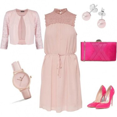 Outfit Cerimonia in rosa