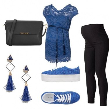 Outfit Comodità con un tocco di blu