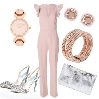Outfit Perfetta in rosa e argento