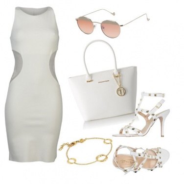 Outfit Bianco e oro