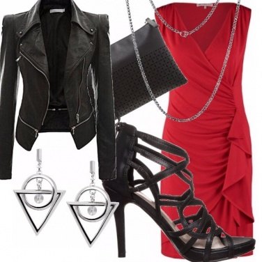 Outfit Rosso si sera