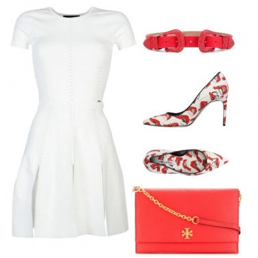 Outfit Bianco e rosso