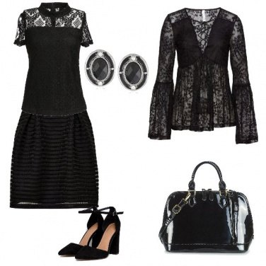 Outfit Total black da giorno