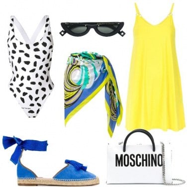 Outfit Il copricostume giallo
