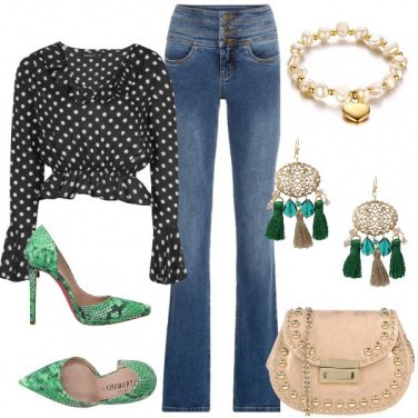 Outfit Serata in jeans e tacchi