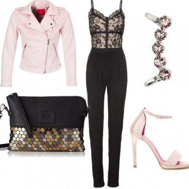 Outfit Biker jacket rosa