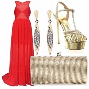 Outfit Rosso di sera