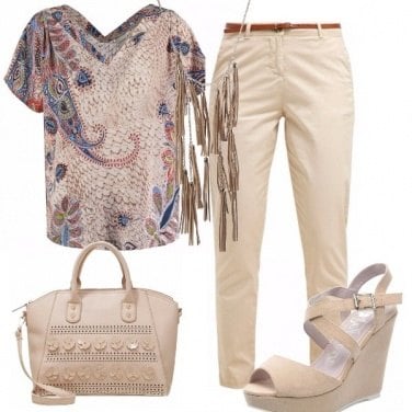Outfit Un casual in beige