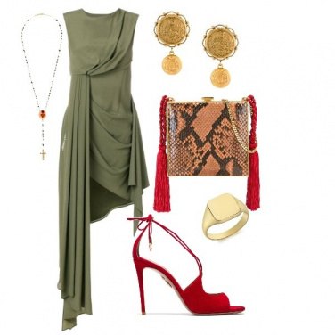 Outfit Verde e rosso