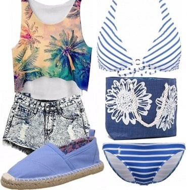 Outfit Al mare a righe!