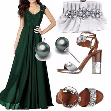 Outfit Verde di sera
