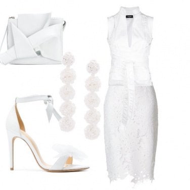 Outfit Total white anche di notte