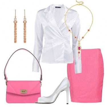 Outfit Rosa e bianco per la tua serata
