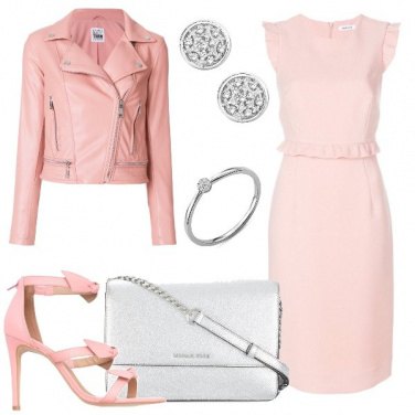 Outfit Rosa e oro bianco