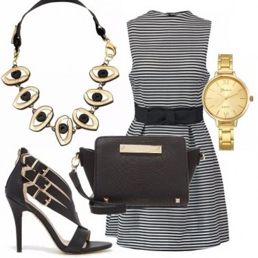 Outfit Aperitivo black gold