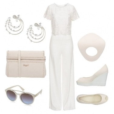 Outfit Total White con stile