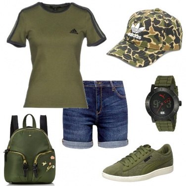 Outfit Cappello mimetico Adidas