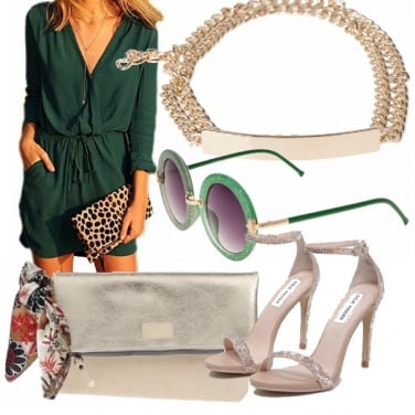 Outfit Oro e verde
