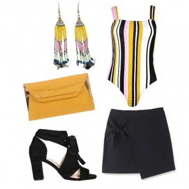 Outfit Il body a righe