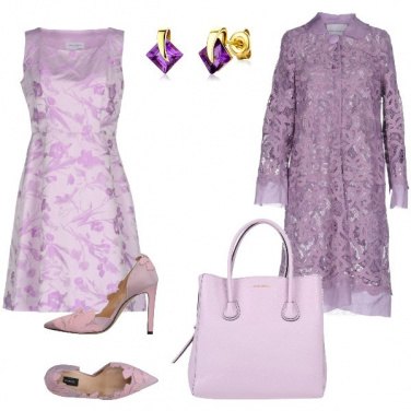 Outfit Cerimonia in lilla