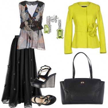 Outfit Deliziosa in nero e fluo