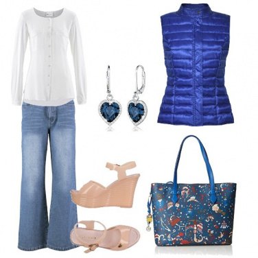 Outfit Zeppa e pantalone a zampa