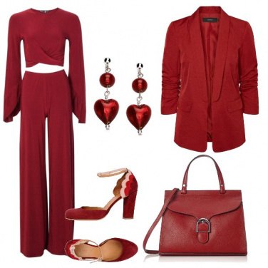 Outfit Cerimonia in amaranto