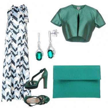 Outfit Eleganza verde smeraldo