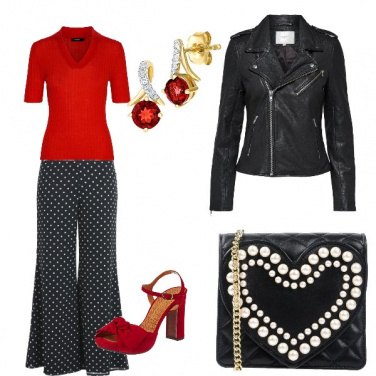 Outfit Pantaloni a pois