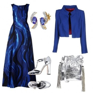 Outfit Blue e silver da red carpet