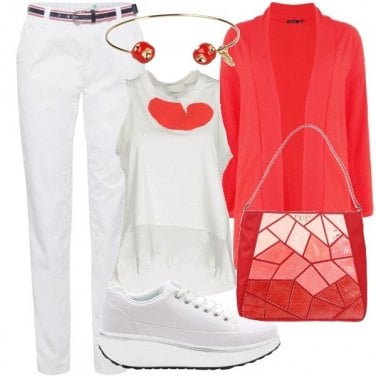Outfit Casual rosso