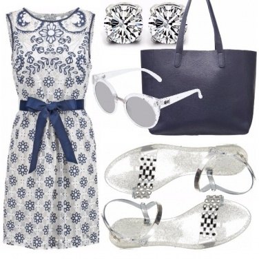 Outfit Blu e argento