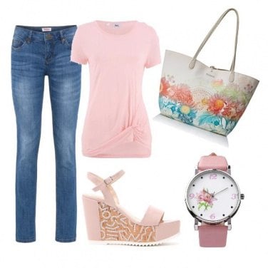 Outfit Casual in pink